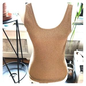 Donna Karan Gold-Mesh Leotard